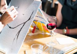 Oil painting wine