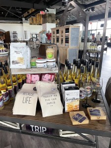 table of shop items